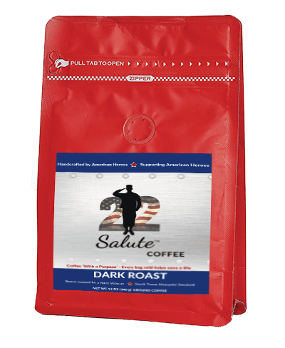 22 SALUTE COFFEE TEXAS MESQUITE SMOKED, DARK ROAST, SPECIALTY ARABICA COFFEE, 12OZ BAG, GROUND MONTHLY COFFEE SUBSCRIPTION